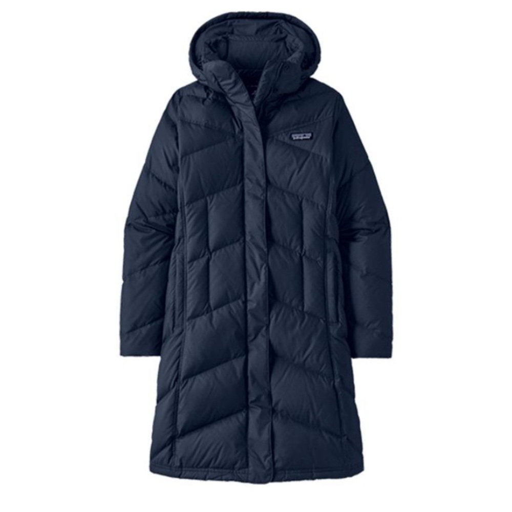 LIKE NEW. Patagonia Down With It Parka. Removable hood. Smolder blue. Medium.